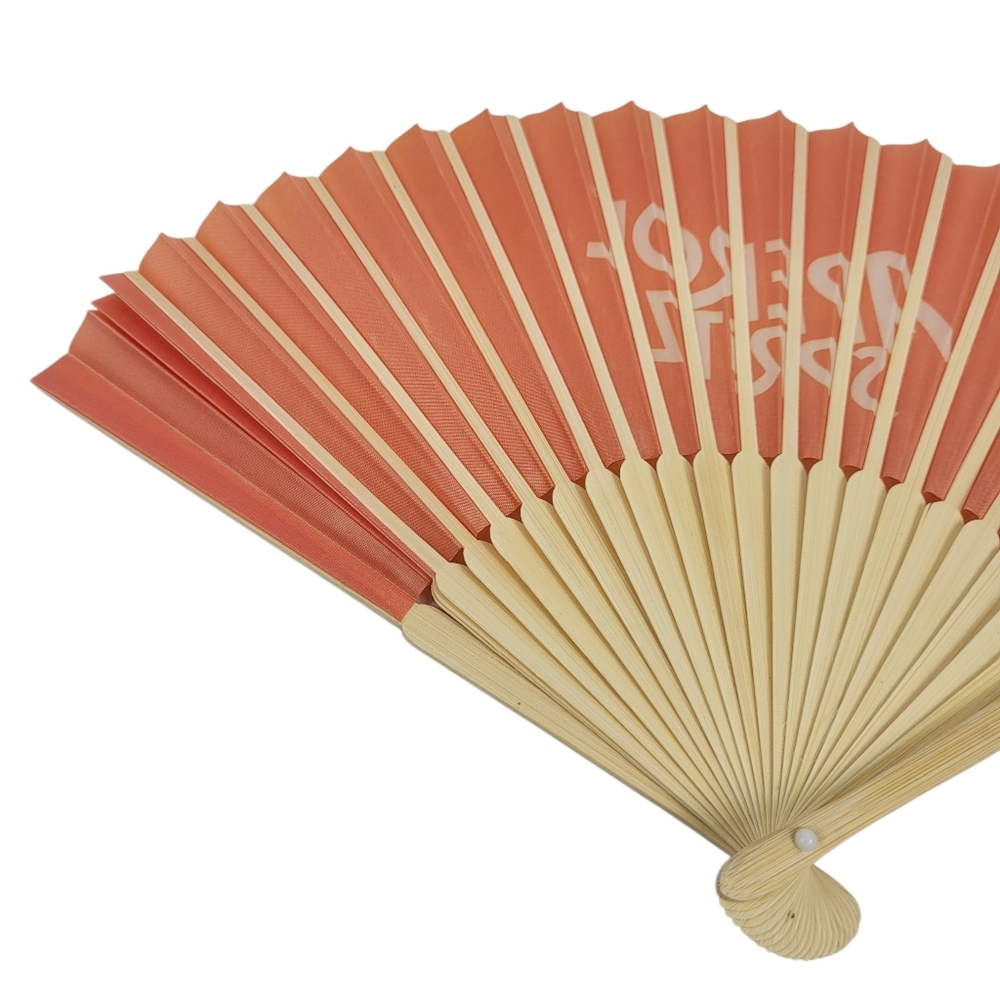 Aperol Spritz Hand fan Wood And Fabric New - Picture 7 of 10